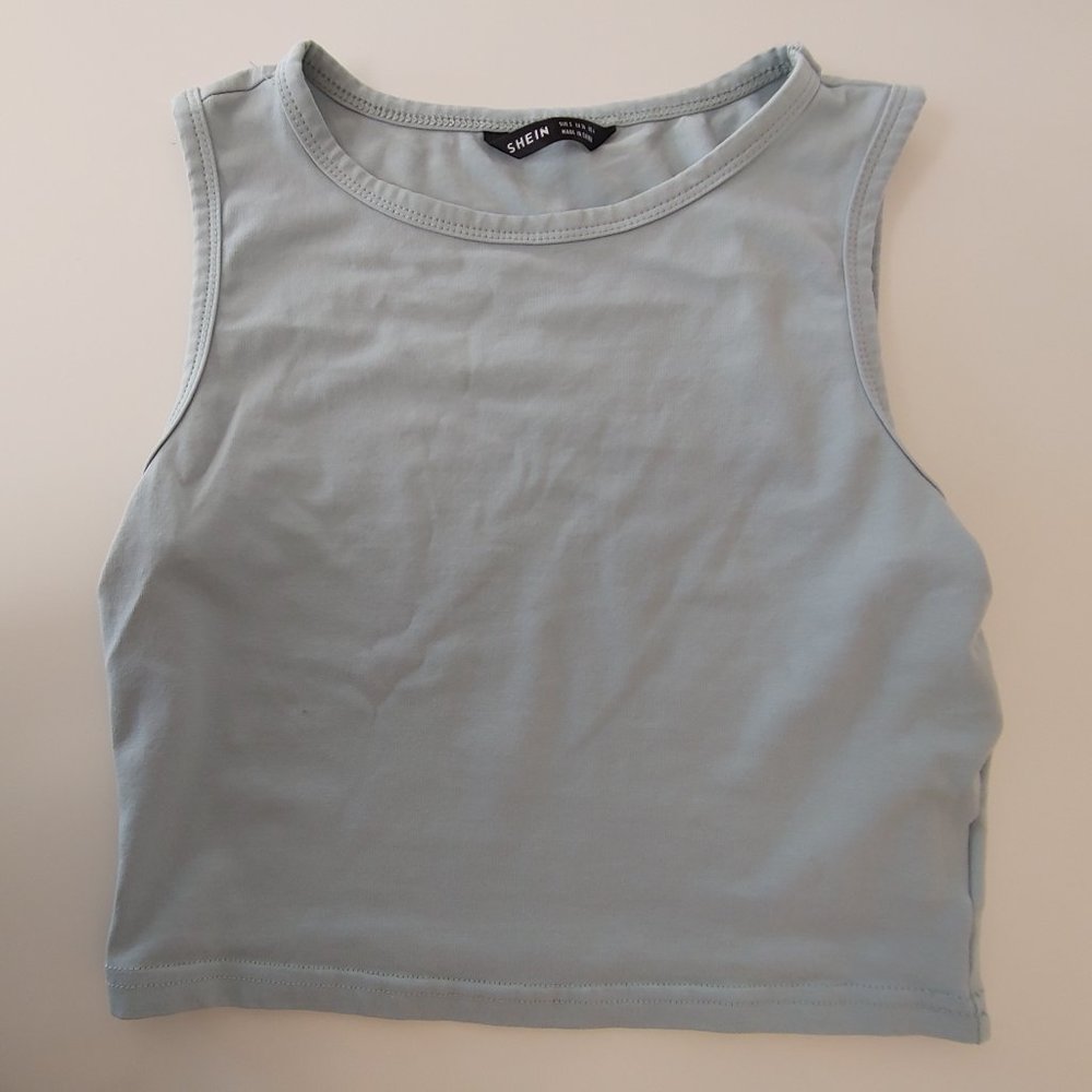 Light Blue Cropped Tank